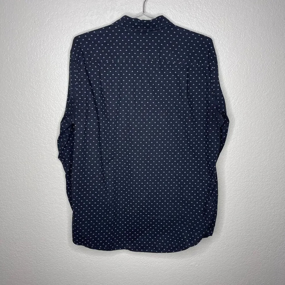 American Eagle Black Button Up Long Sleeve‎ Shirt Large Tall - Picture 4 of 4